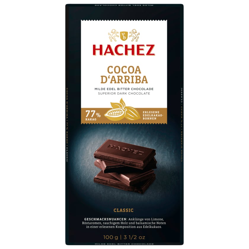 Hachez Schokolade Cocoa Arriba Classic 100g